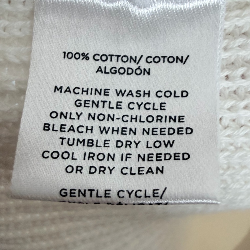 Ann Taylor Ribbed Sweater Tank Cream XS Like New - Picture 5 of 5
